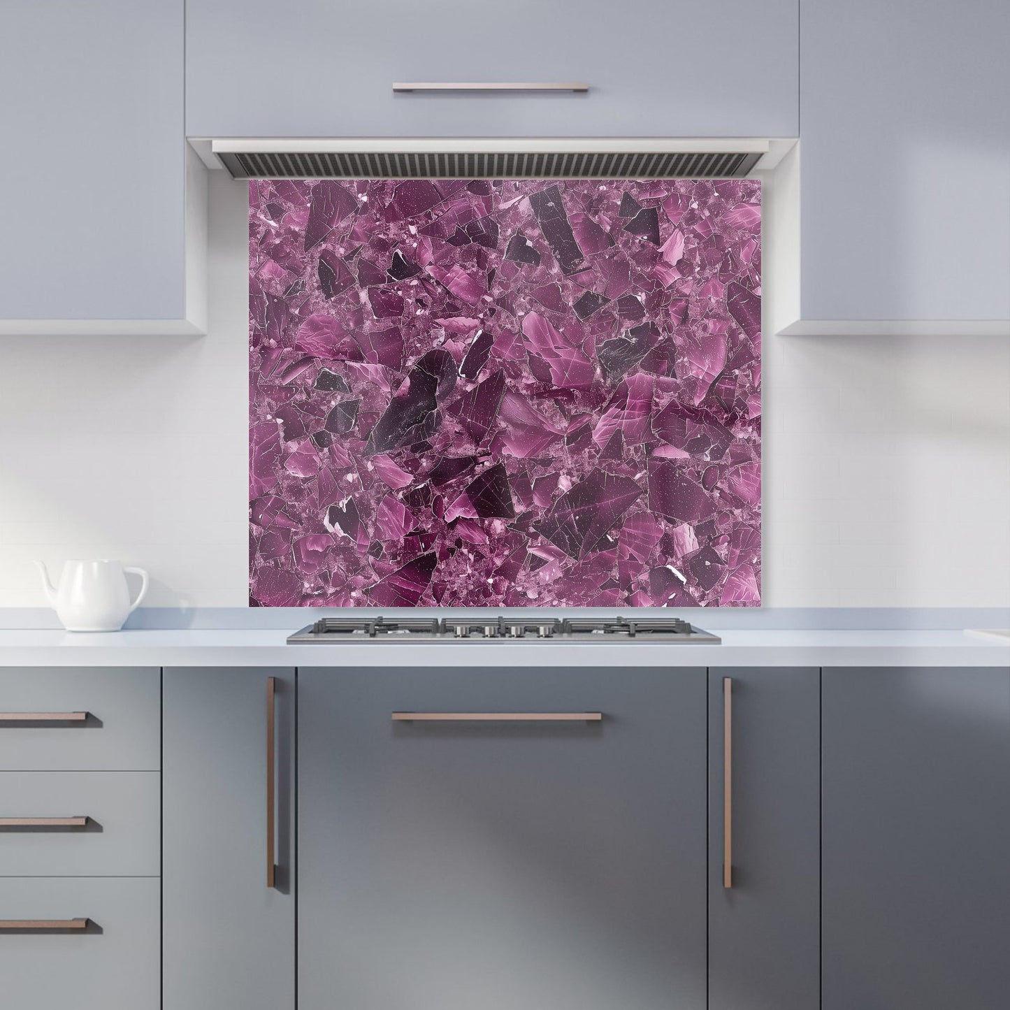 Damson Quartz Effect Kitchen Splashback