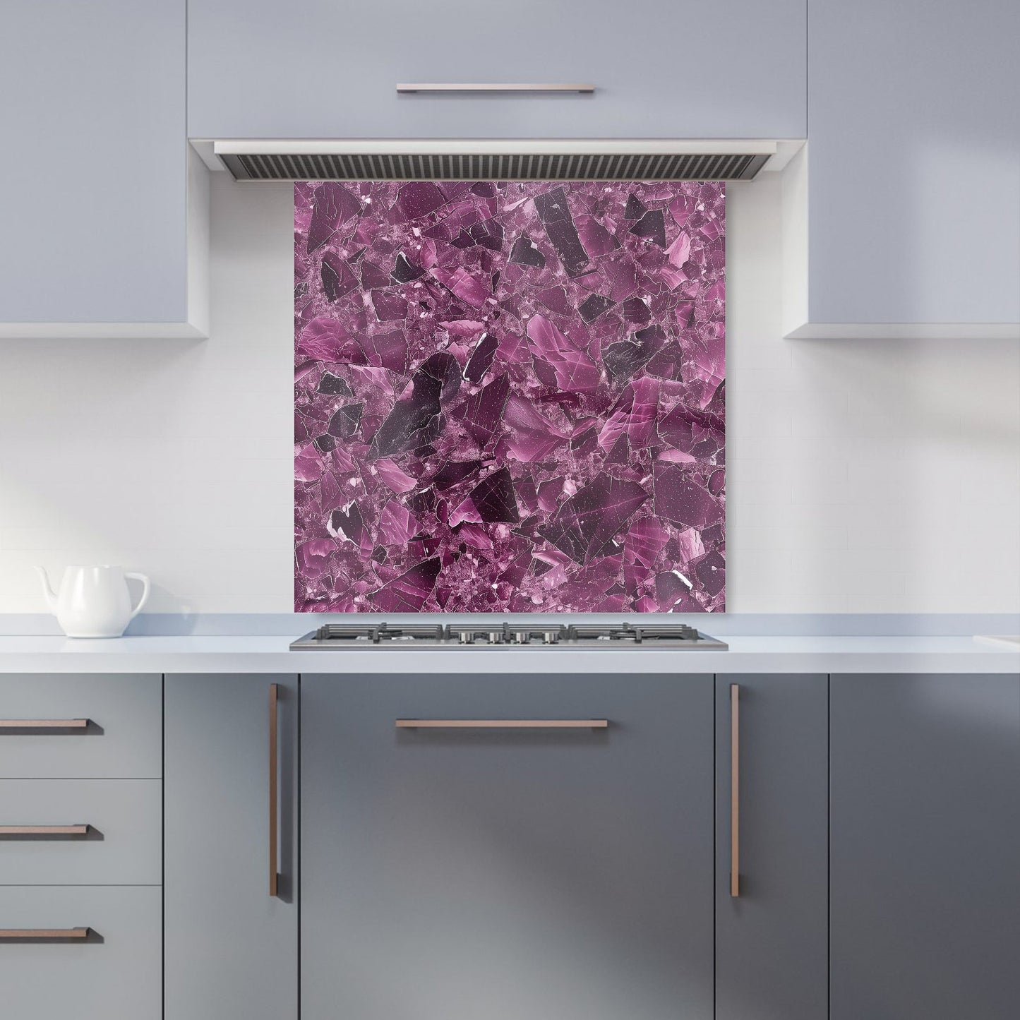 Damson Quartz Effect Kitchen Splashback