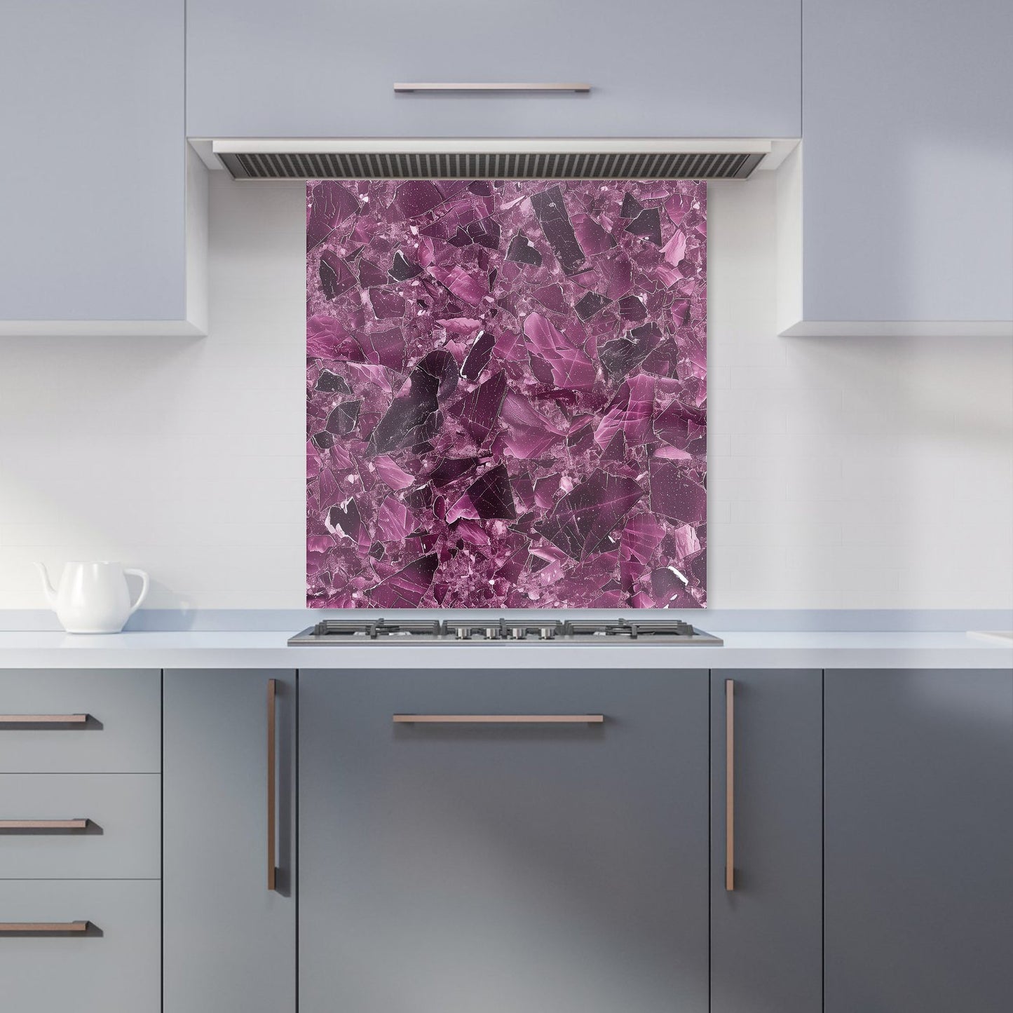 Damson Quartz Effect Kitchen Splashback