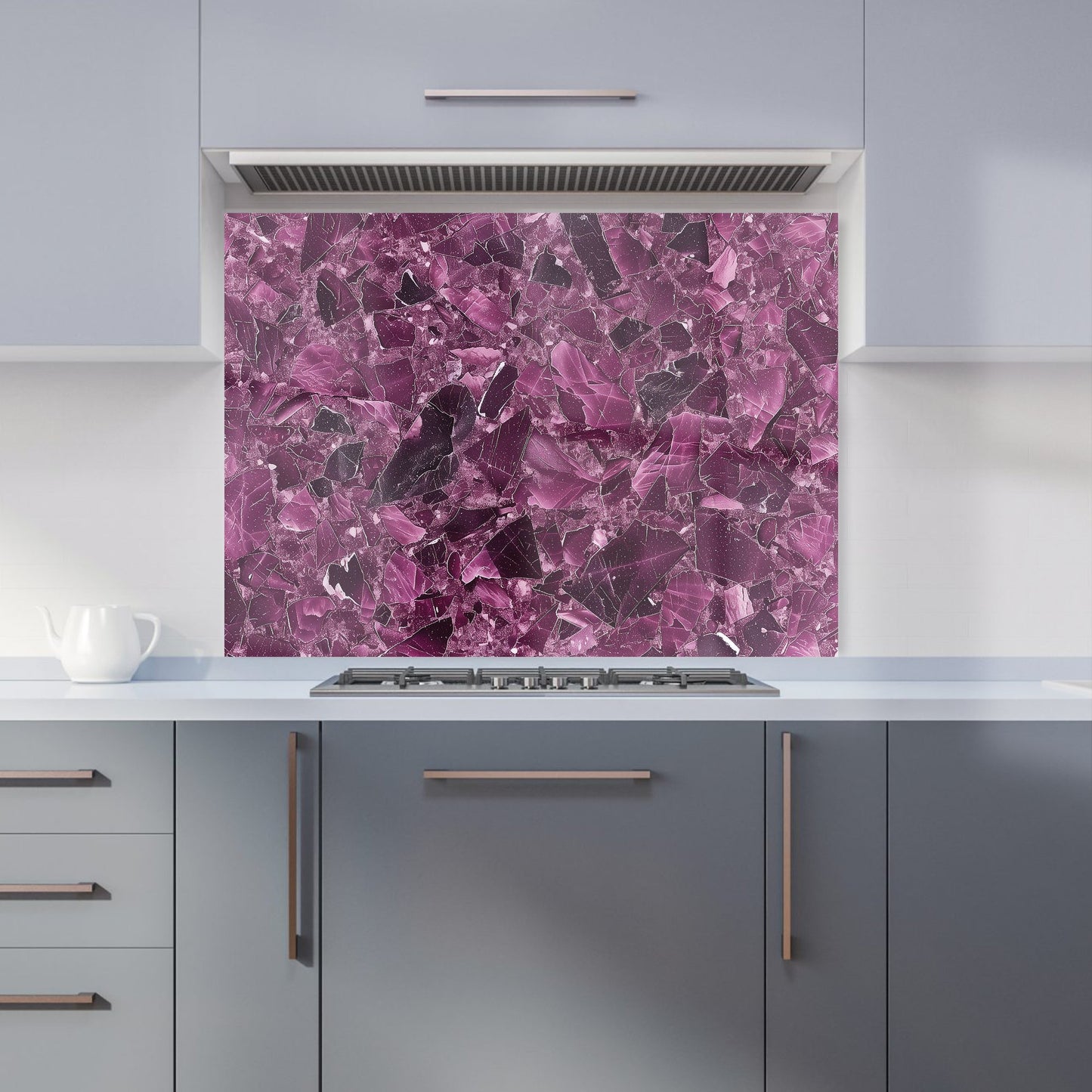 Damson Quartz Effect Kitchen Splashback