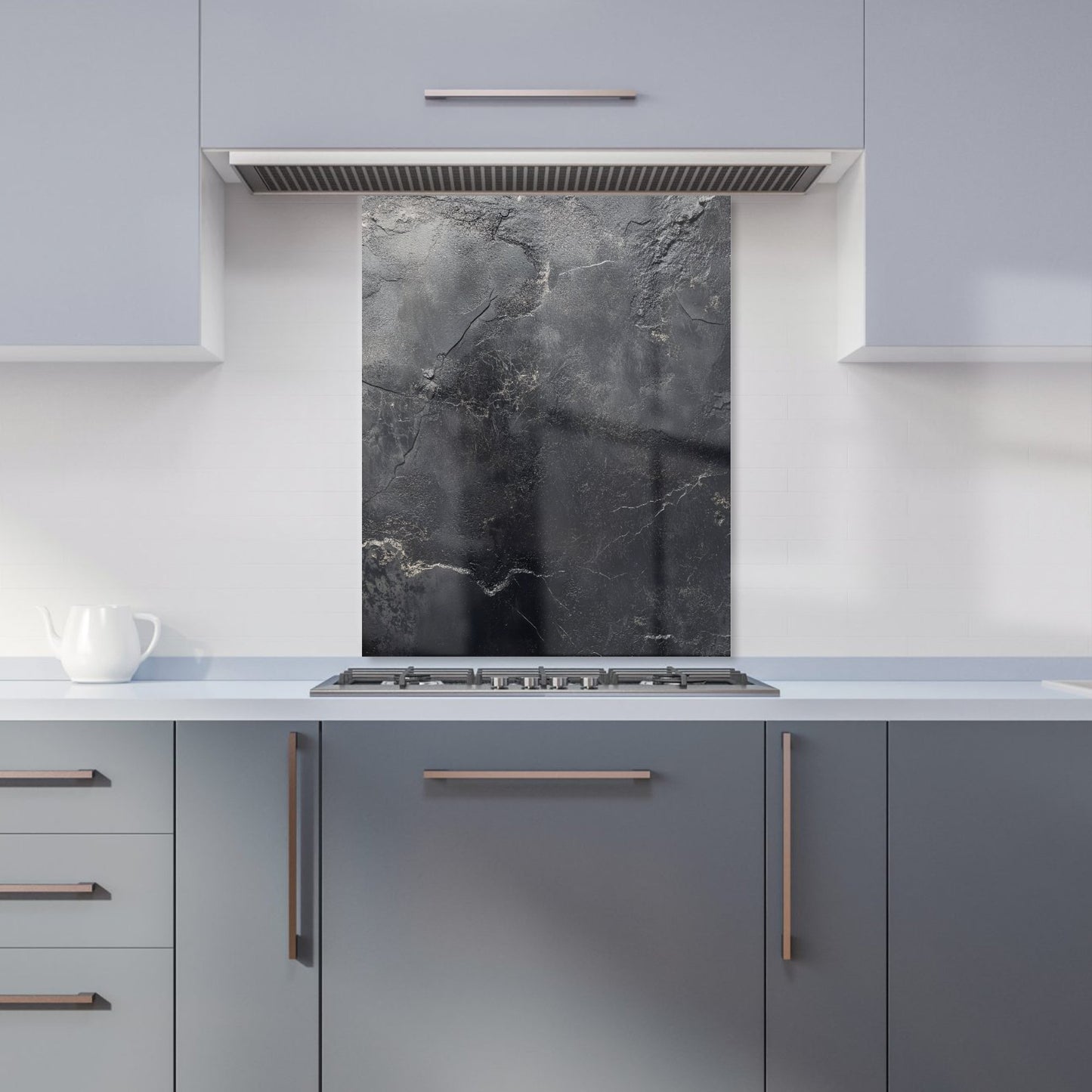 Dark Concrete Effect Kitchen Splashback