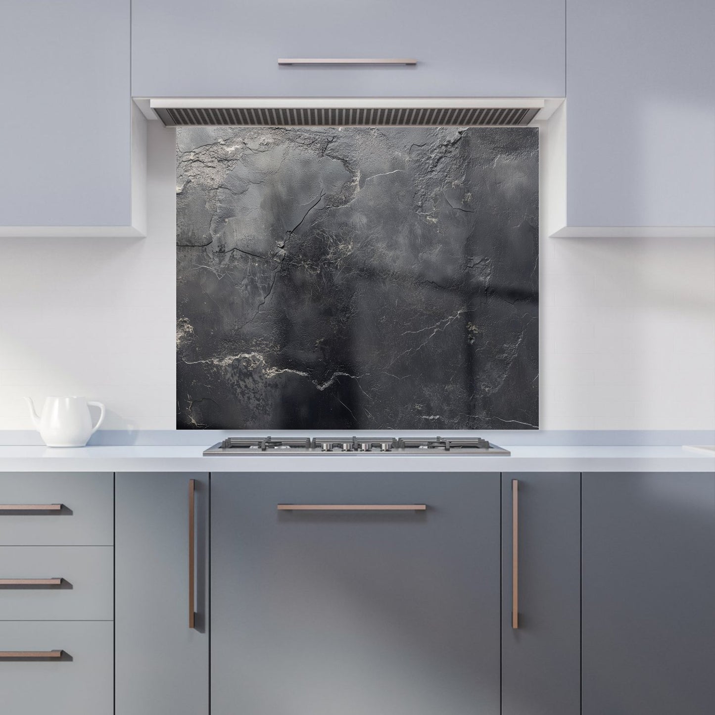 Dark Concrete Effect Kitchen Splashback