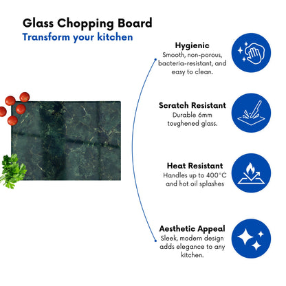 Deep Green Quartz Effect Chopping Board