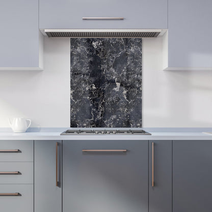 Black Quartz Effect Kitchen Splashback
