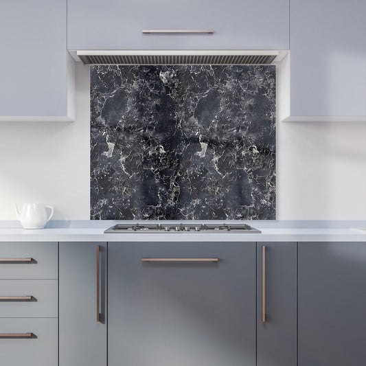 Black Quartz Effect Kitchen Splashback