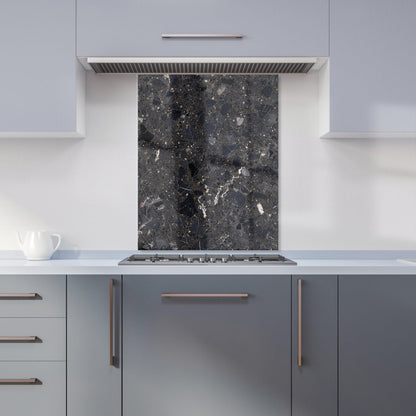 Dark Grey Quartz Effect Kitchen Splashback
