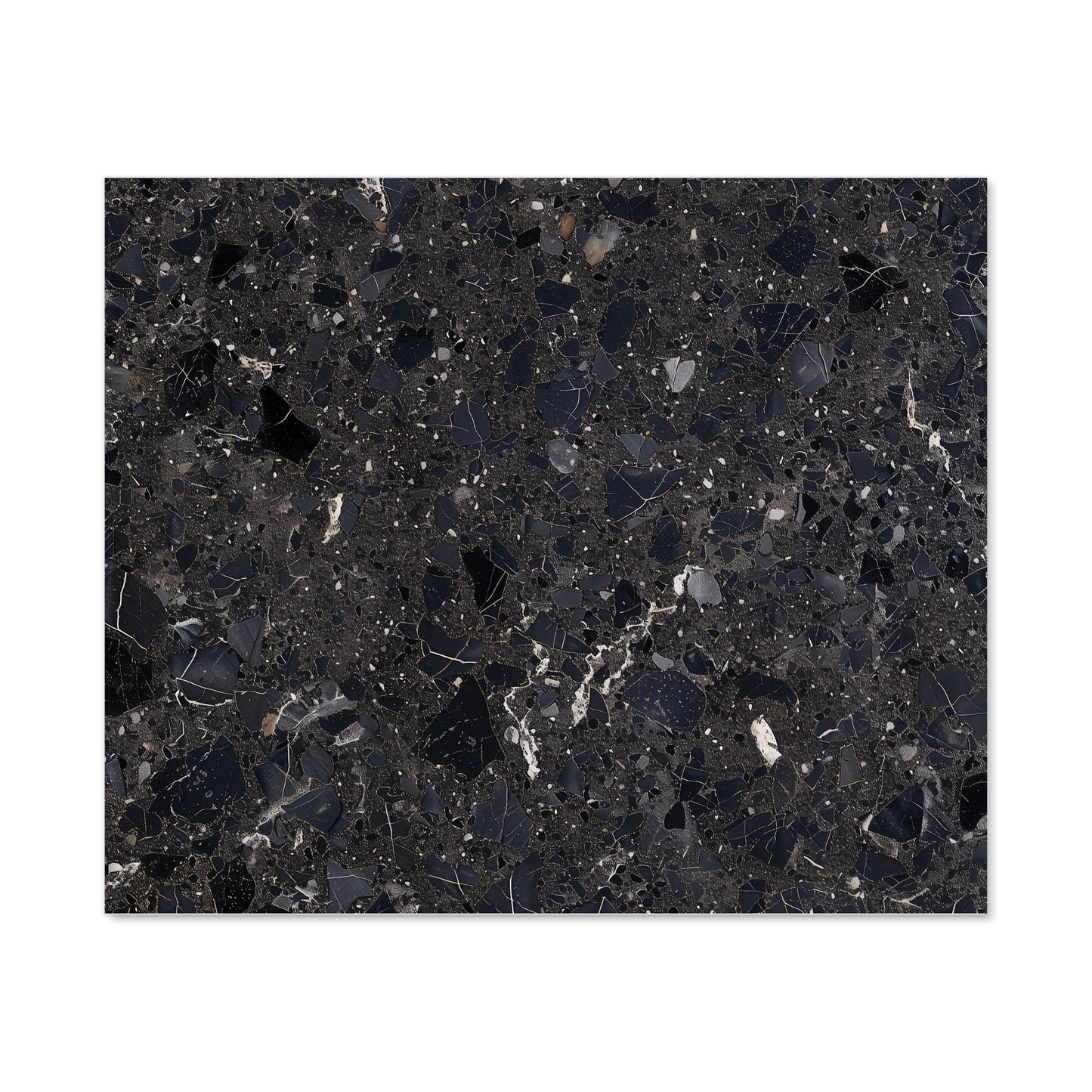 Dark Grey Quartz Effect Kitchen Splashback