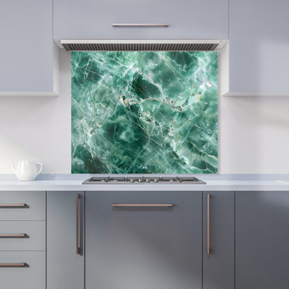 Light Green Quartz Effect Kitchen Splashback