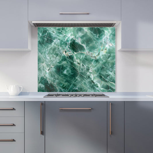 Light Green Quartz Effect Kitchen Splashback