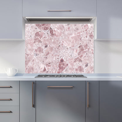 Dusty Pink Quartz Effect Kitchen Splashback