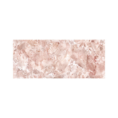 Polished Pale Pink Quartz Effect Glass Bathroom Splashback