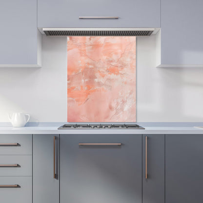 Pink Grunge Effect Kitchen Splashback