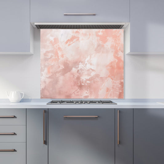 Minimalistic Pink Grunge Effect Kitchen Splashback