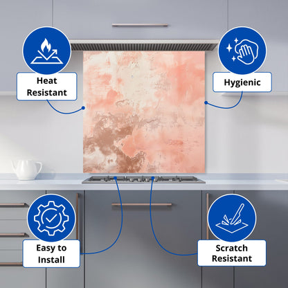 Hapless Pink Grunge Effect Kitchen Splashback