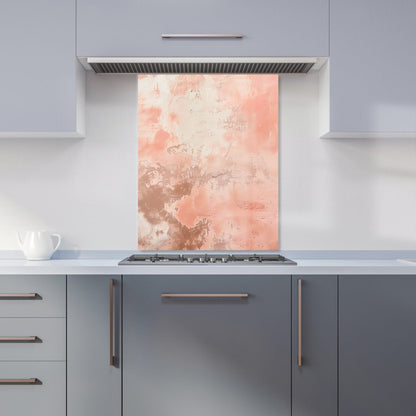 Hapless Pink Grunge Effect Kitchen Splashback