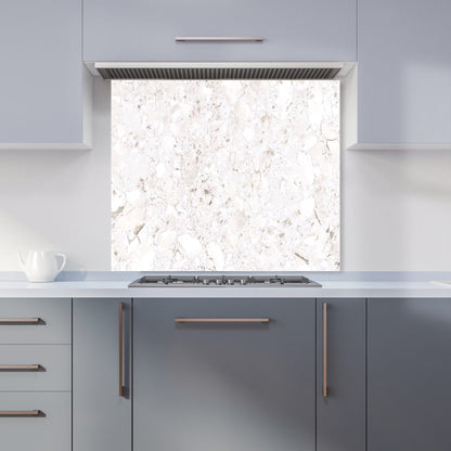 Off White Quartz Effect Kitchen Splashback