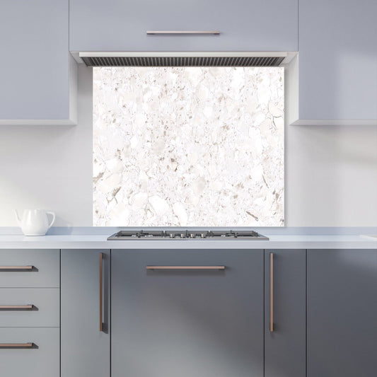 Off White Quartz Effect Kitchen Splashback