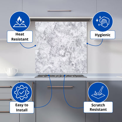 Grey Quartz Effect Kitchen Splashback