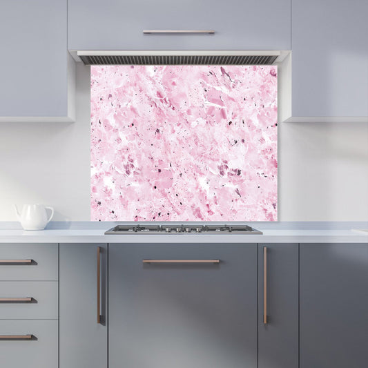 Plush Pink Quartz Effect Kitchen Splashback