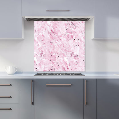 Plush Pink Quartz Effect Kitchen Splashback