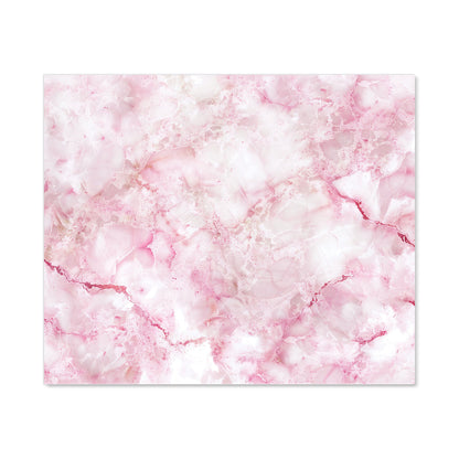 Pink And White Quartz Effect Kitchen Splashback