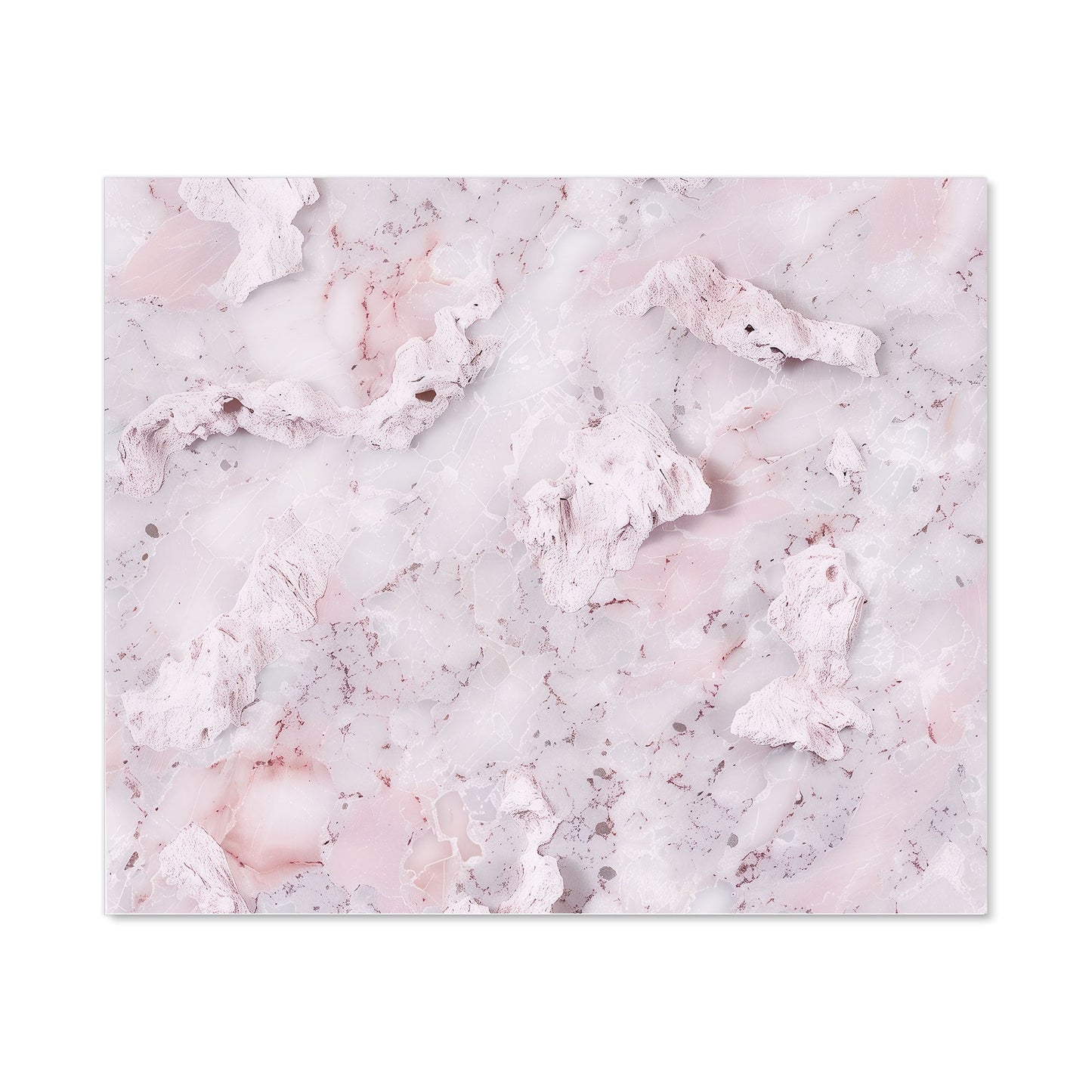 Pale Pink Quartz Effect Kitchen Splashback