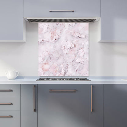 Pale Pink Quartz Effect Kitchen Splashback