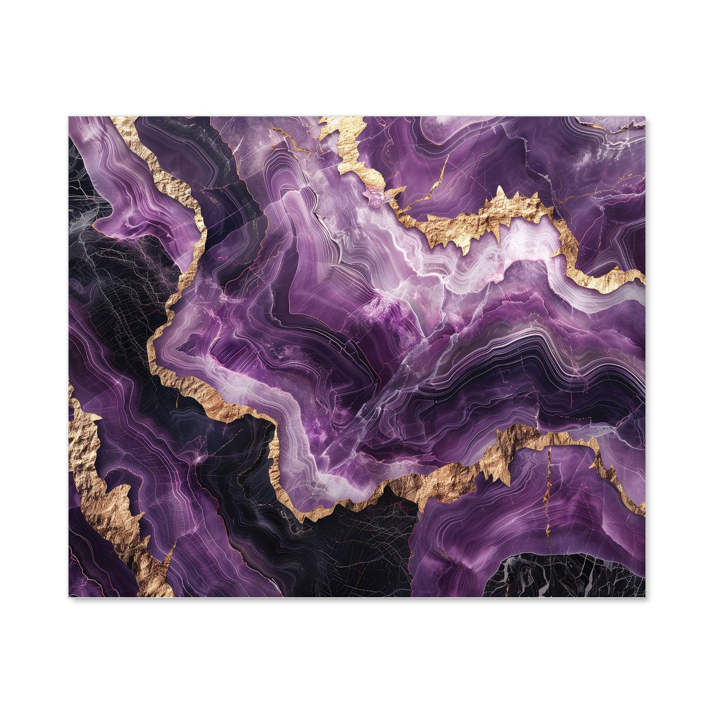 Deep Purple Marble Effect Kitchen Splashback
