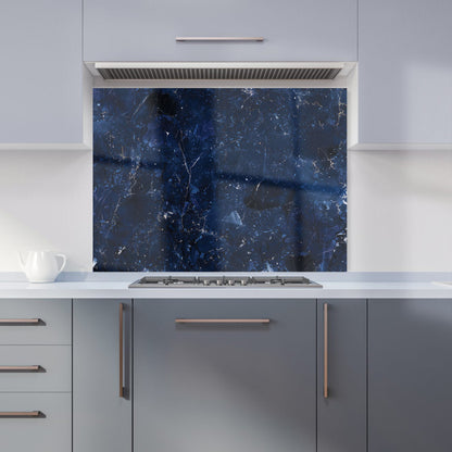 Ocean Blue Quartz Effect Kitchen Splashback