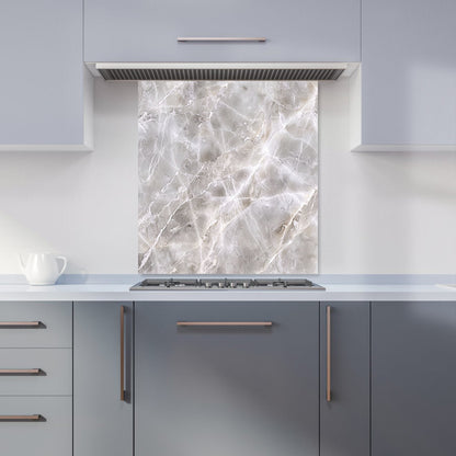 Polished Grey Marble Effect Kitchen Splashback