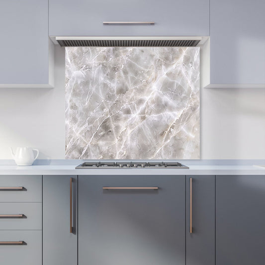 Polished Grey Marble Effect Kitchen Splashback