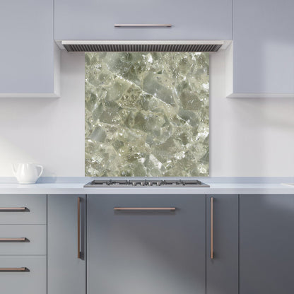 Sage Green Quartz Effect Kitchen Splashback