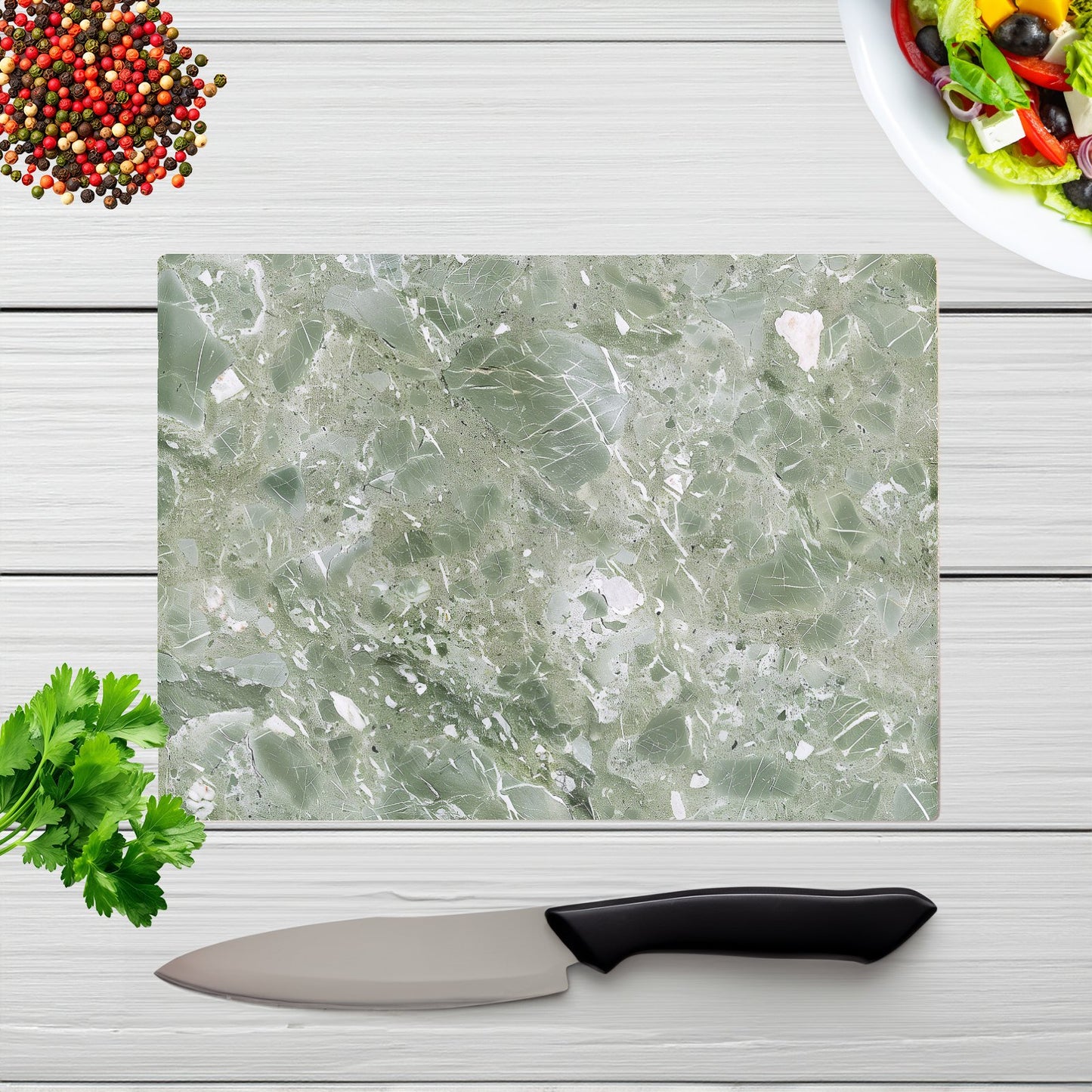 Pale Green Quartz Effect Chopping Board