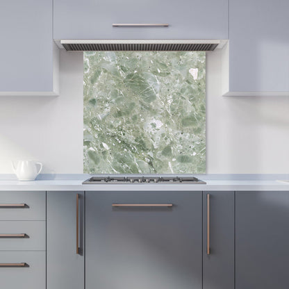 Pale Green Quartz Effect Kitchen Splashback