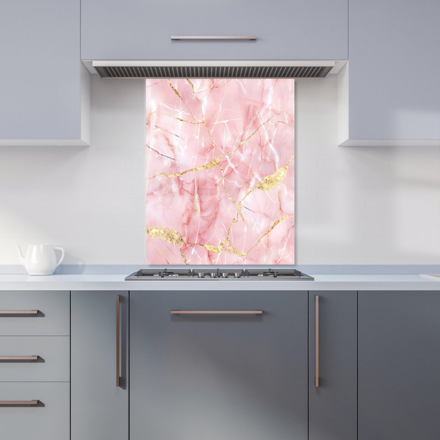 Rose Marble Effect Kitchen Splashback