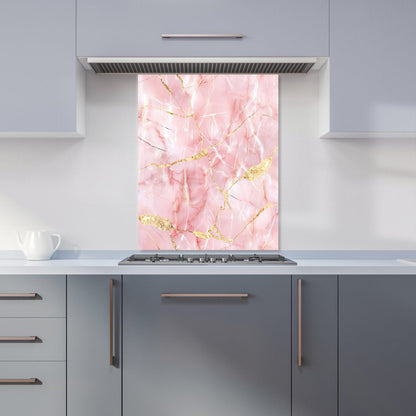 Rose Marble Effect Kitchen Splashback