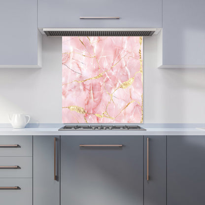 Rose Marble Effect Kitchen Splashback
