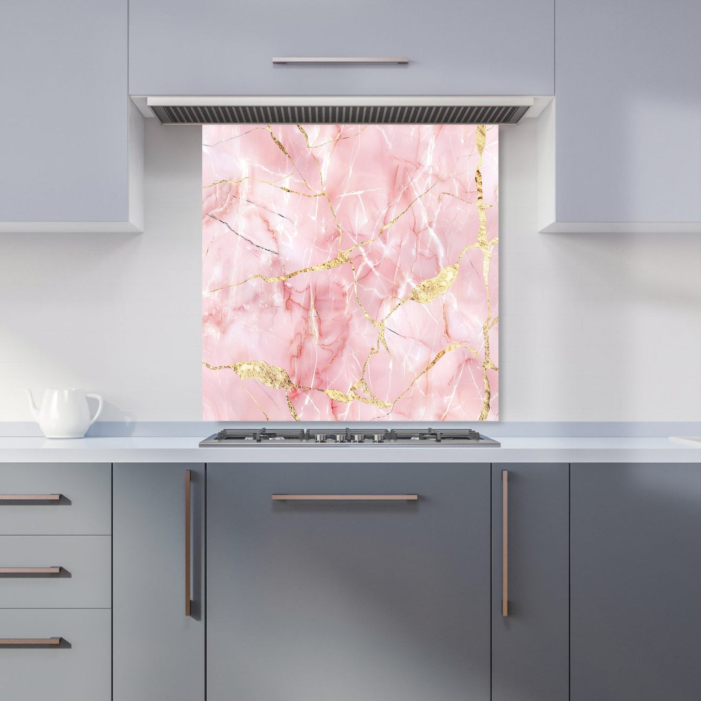 Rose Marble Effect Kitchen Splashback
