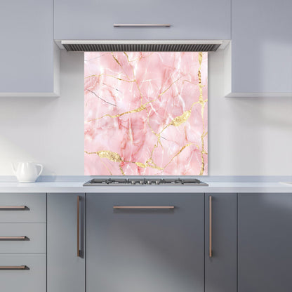 Rose Marble Effect Kitchen Splashback