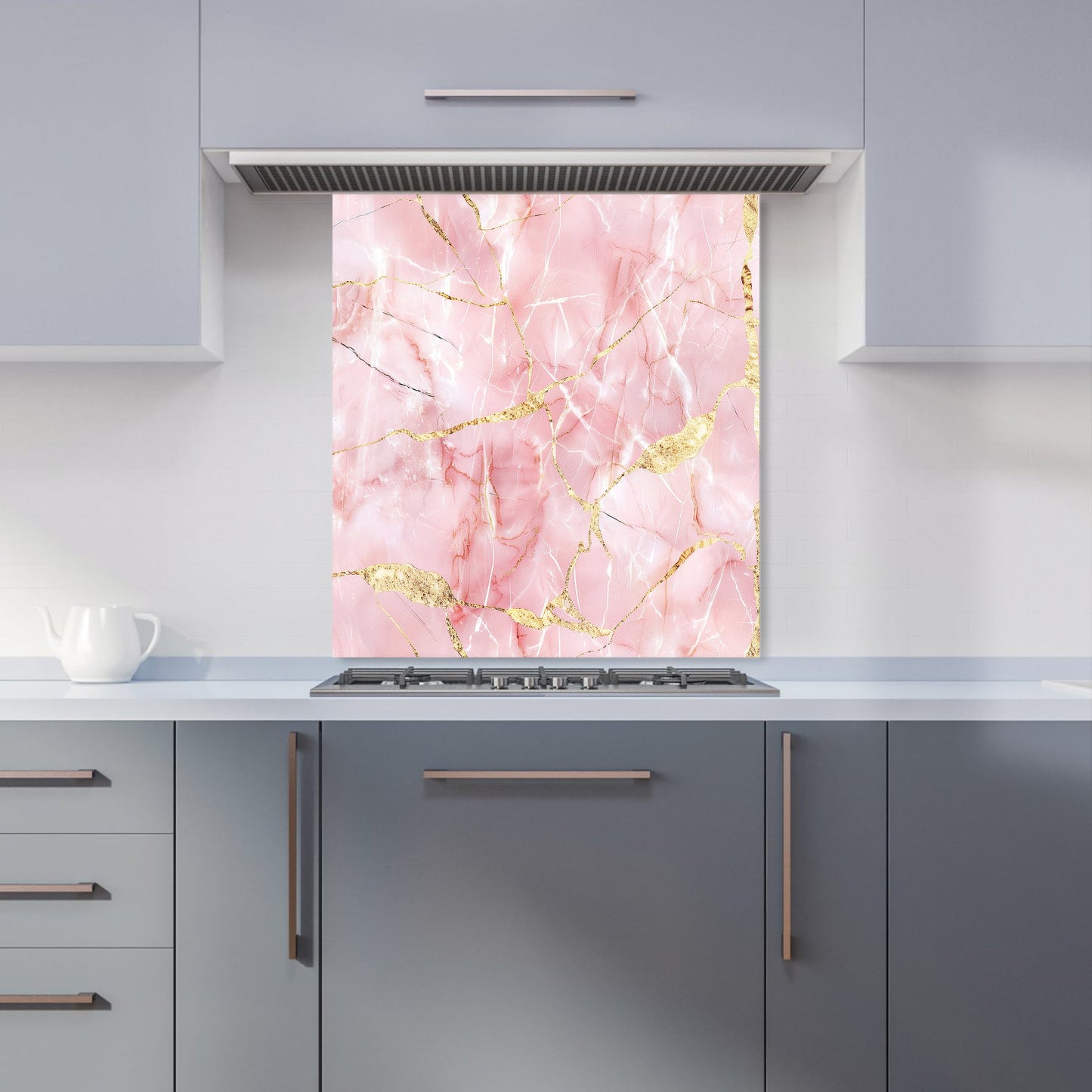Rose Marble Effect Kitchen Splashback