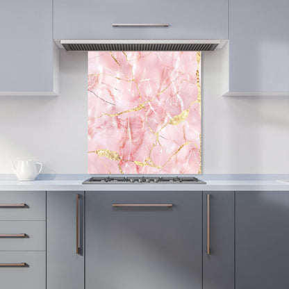 Rose Marble Effect Kitchen Splashback