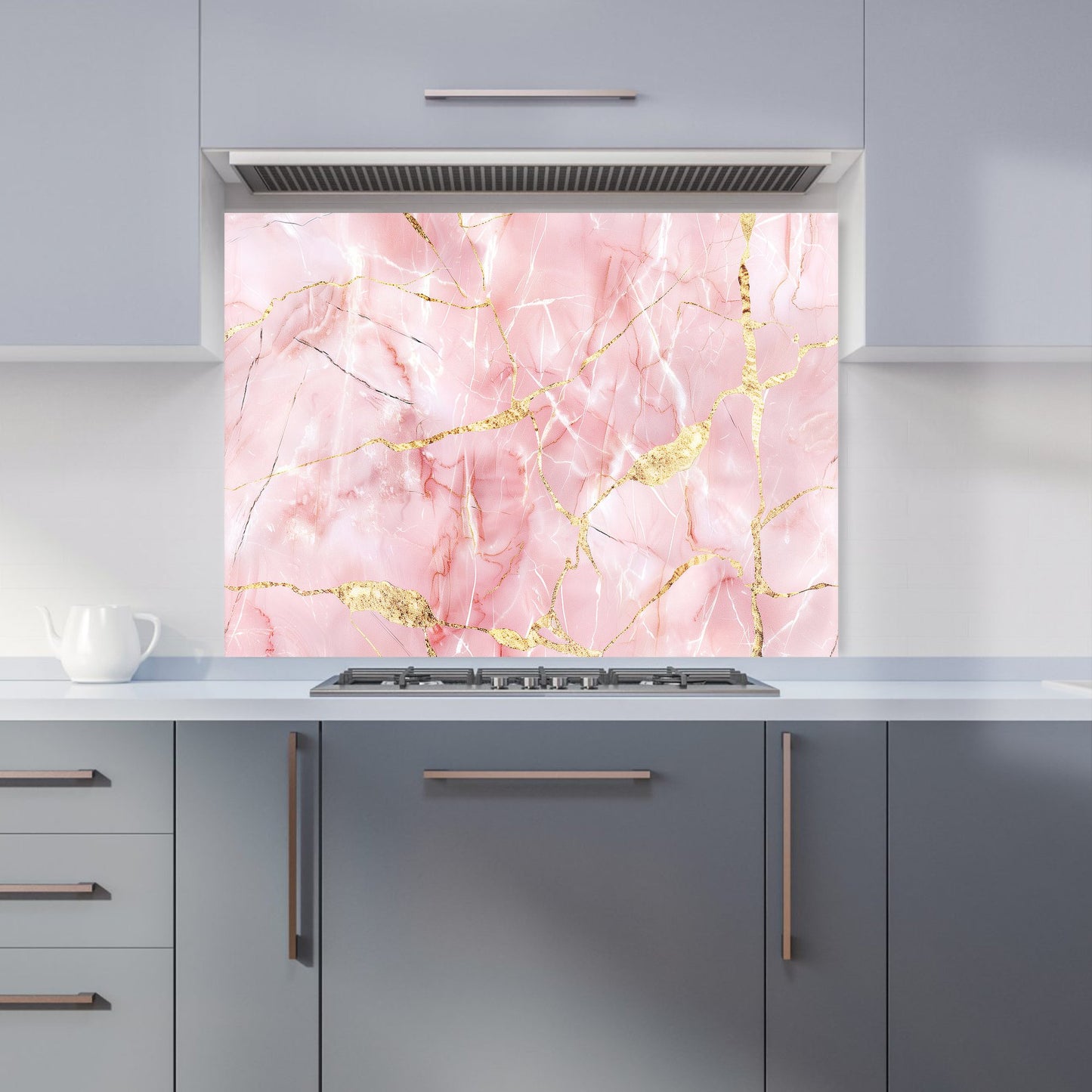 Rose Marble Effect Kitchen Splashback