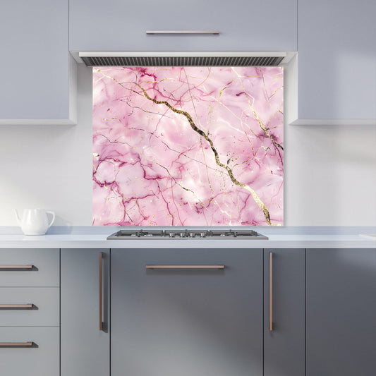 Polished Rose Marble Effect Kitchen Splashback