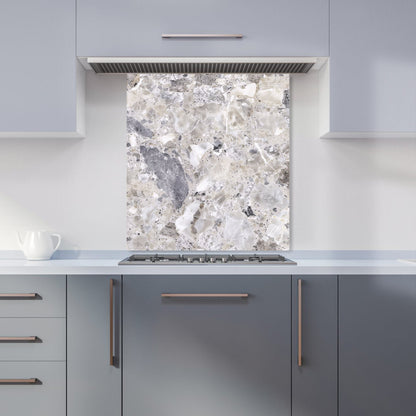 Silver Quartz Effect Kitchen Splashback