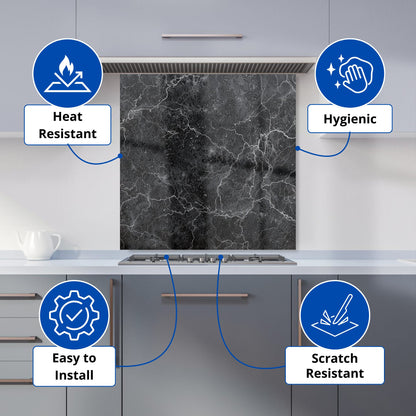 Slate Grey Quartz Effect Kitchen Splashback