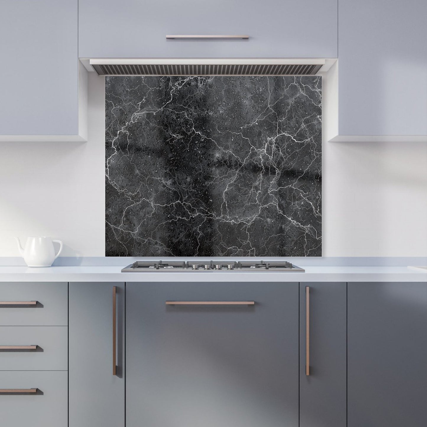Slate Grey Quartz Effect Kitchen Splashback