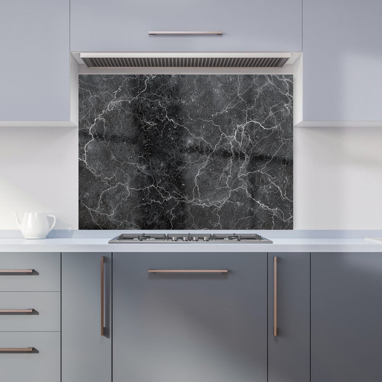 Slate Grey Quartz Effect Kitchen Splashback