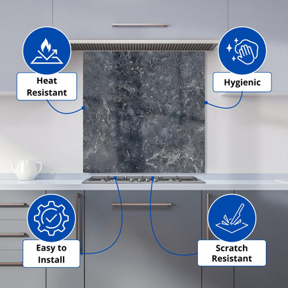 Luxury Slate Grey Quartz Effect Kitchen Splashback