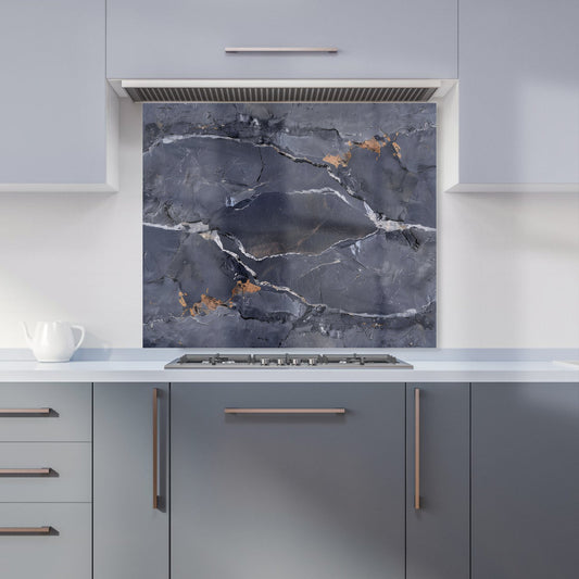 Polished Slate Grey Quartz Effect Kitchen Splashback
