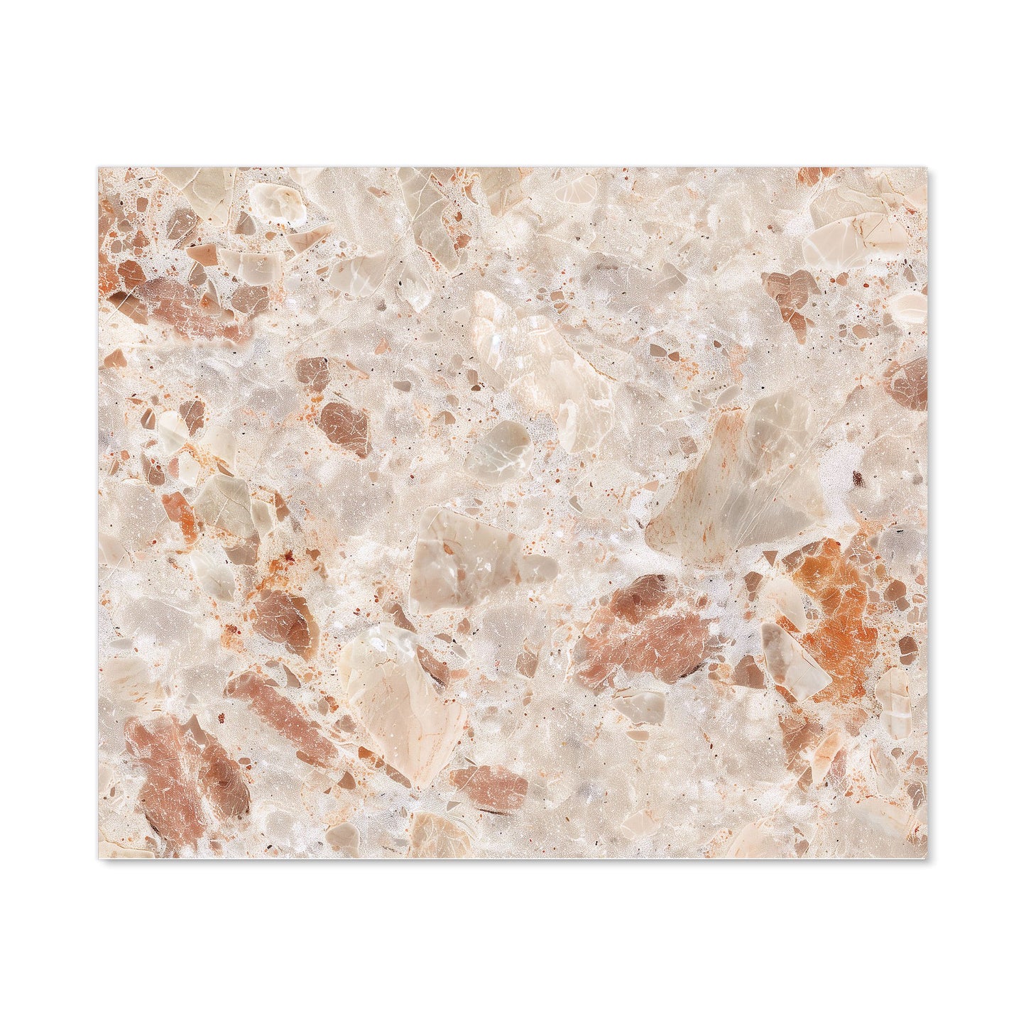 Polished Sweet Peach Quartz Effect Kitchen Splashback
